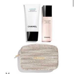 Chanel Skincare Set with Gold Pouch